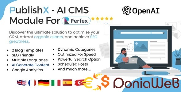 PublishX - AI Powered CMS For Perfex CRM