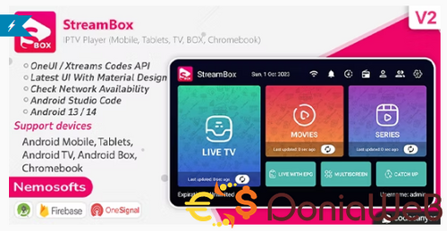 More information about "StreamBox v2.3 - IPTV Player (Android Mobile, Tablets, TV, BOX, Chrome Book)"