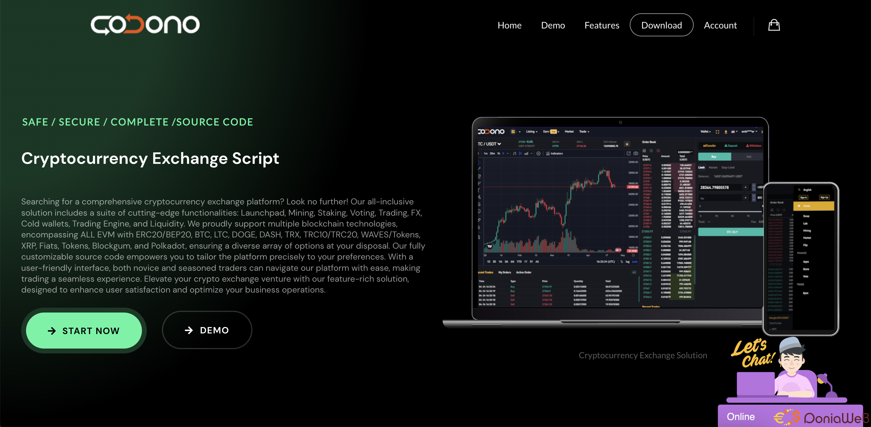 Codono Ultra - Cryptocurrency Exchange Script