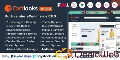 More information about "CartLooks | Laravel & VueJS Powered Multivendor Ecommerce CMS with PWA Nulled"