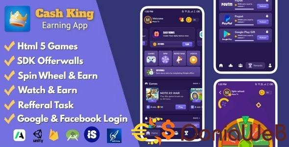 Cash King: Android Earning App with Admin Panel