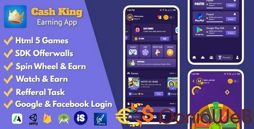 More information about "Cash King: Android Earning App with Admin Panel"