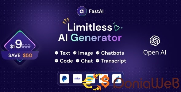 FastAi - SaaS AI Content Voice Text Image Chat & Code Generator