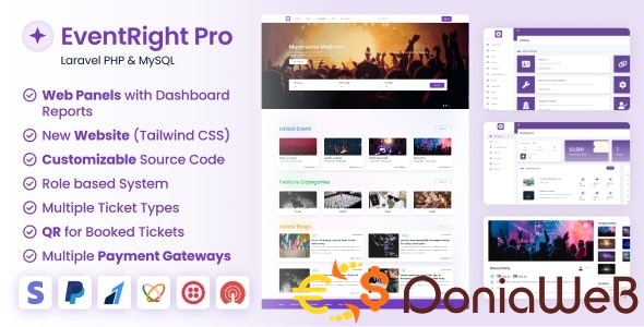 EventRight Pro - Ticket Sales and Event Booking & Management System with Website & Web Panels (SaaS)