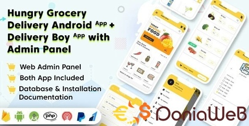 More information about "Hungry Grocery Delivery Android App and Delivery Boy App with Interactive Admin Panel"
