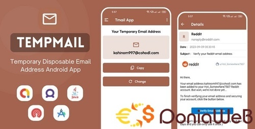 More information about "TempMail - Temporary Disposable Email Address App with AdMob Ads"