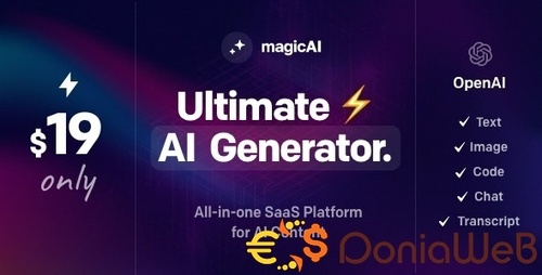 More information about "MagicAI - OpenAI Content, Text, Image, Chat, Code Generator as SaaS"