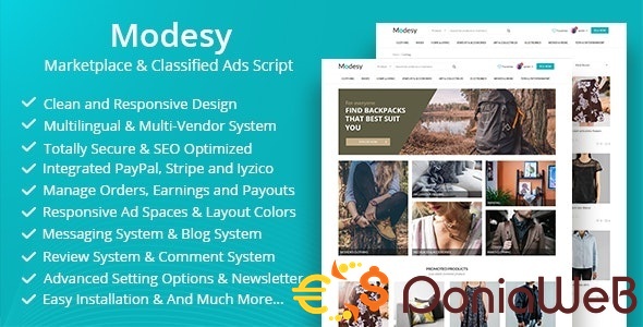 Modesy - Marketplace & Classified Ads Script