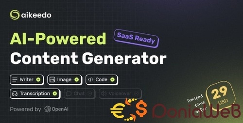 More information about "AI Content Generator Platform - SaaS Ready - OpenAI"