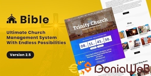 More information about "Bible - Church Management System With Shop, Donation, Sermon, Blog, Event, Role, Attendance & More"