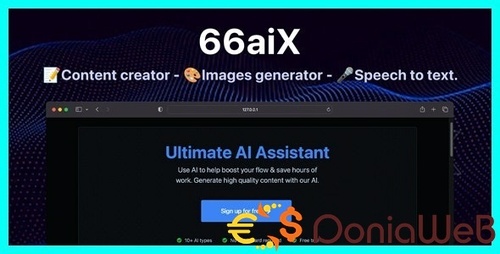 More information about "66aix - AI Content, Chat Bot, Images Generator & Speech to Text (SAAS) Extended License"