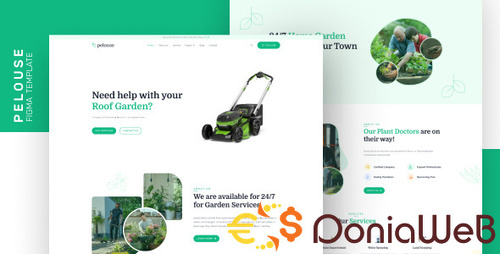 More information about "Pelouse - Gardening, Landscaping Figma UI Template"