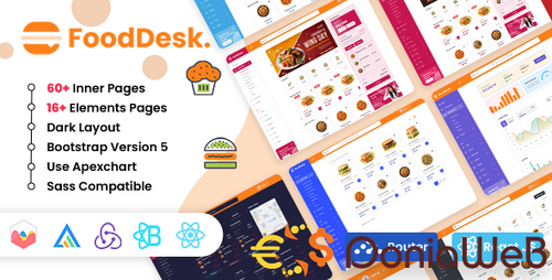 More information about "FoodDesk - React Food Delivery Admin Dashboard Template"