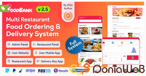 More information about "FoodBank Multi Restaurant - Food Delivery App | Restaurant App with Admin & Restaurant Panel"