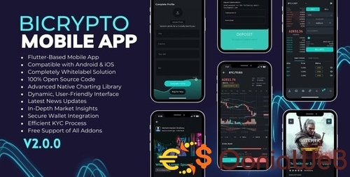 More information about "Bicrypto Mobile - Fully Native Flutter Mobile App for Bicrypto"