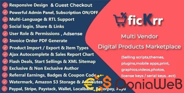 ficKrr - Multi Vendor Digital Products & License / Serial keys Marketplace