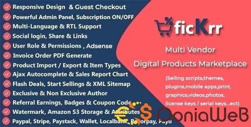 More information about "ficKrr - Multivendor Digital Marketplace With Subscription"