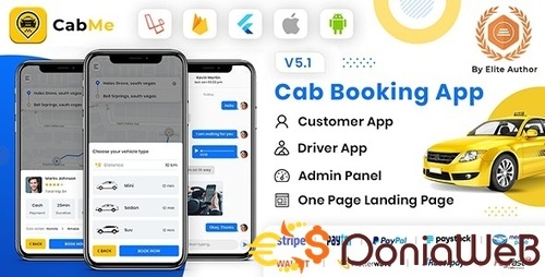 More information about "CabME - Flutter Complete Taxi app | Taxi Booking Solution"