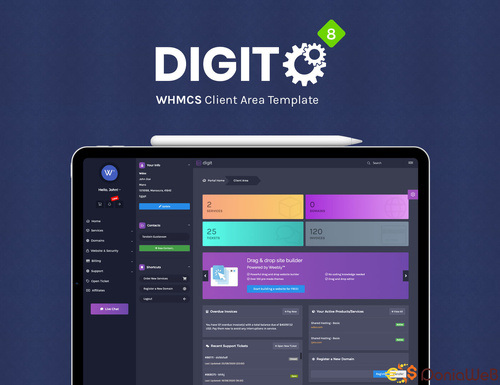 More information about "Digit - Responsive WHMCS Client Area Template"
