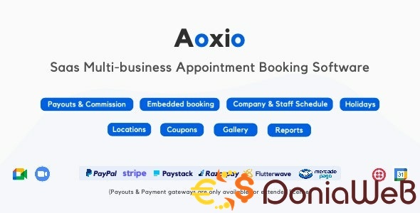 More information about "Aoxio - SaaS Multi-Business Service Booking Software"