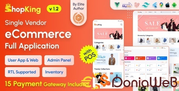 ShopKing - eCommerce App with Laravel Website & Admin Panel with POS | Inventory Management