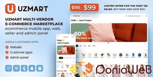More information about "UzMart Multi-Vendor E-commerce Marketplace - eCommerce Mobile App, Web, Seller and Admin Panel"