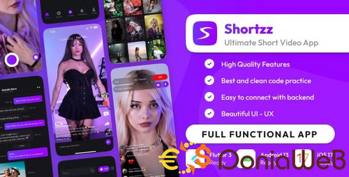 More information about "Shortzz : Short Video App Flutter Script With Admin Panel | Android | iOS | Tiktok Clone | Full App"
