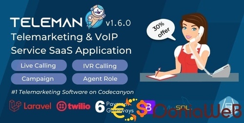 More information about "Teleman - Telemarketing & VoIP Service SaaS Application"