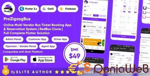 More information about "ProZigzagBus : Online Multi Vendor Bus Ticket Booking App & Reservation System Flutter Solution"