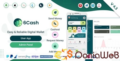 More information about "6Cash - Digital Wallet Mobile App with Laravel Admin Panel"