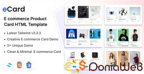More information about "eCard - Tailwind E-commerce Product Card Section Template"