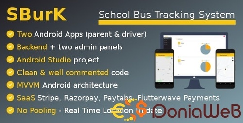 More information about "SBurK - School Bus Tracker - Two Android Apps + Backend + Admin panels - SaaS"