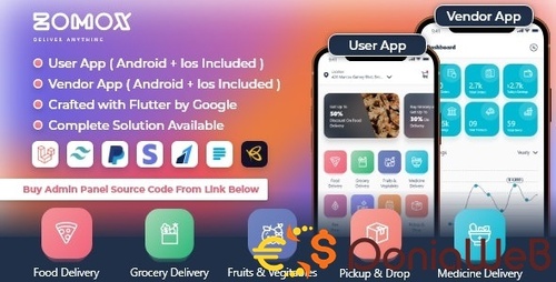 More information about "User & Vendor App for Zomox Grocery, Food, Pharmacy Courier Delivery"