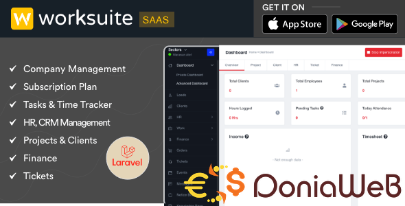 Worksuite Saas Mobile App Source Code