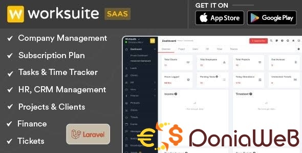 Worksuite Saas - Project Management System + All Modules