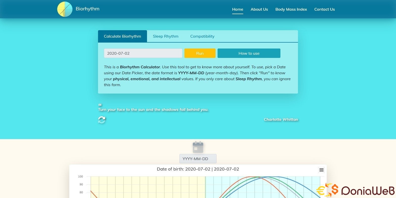 Yet Another Biorhythm Calculator PHP