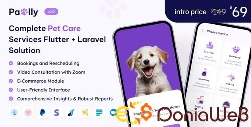 More information about "Pawlly - All-in-one Pet Care Solution in Flutter + Laravel with ChatGPT"