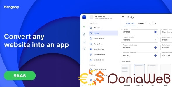 Flangapp - SAAS Online app builder from website [Unlimited license]