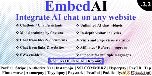 More information about "EmbedAI - Integrate AI Chat On Any Website"