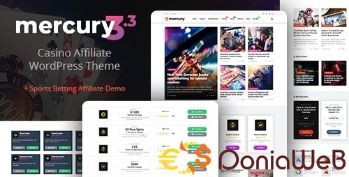 More information about "Mercury - Gambling & Casino Affiliate WordPress Theme. News & Reviews"
