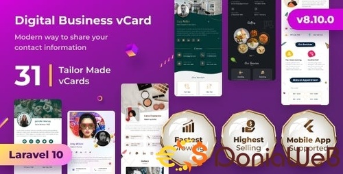 More information about "vCard SaaS - Business Card Builder SaaS - Laravel VCard Saas - NFC Card - With Mobile App"