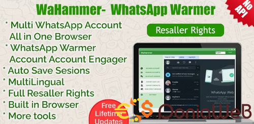 More information about "WAHammer - Multi WhatsApp account Browser + WhatsApp Warmer / Account engager (Full Resaller)"