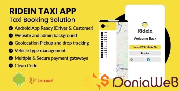 RideIn Taxi App- Android Taxi Booking App With Admin Panel