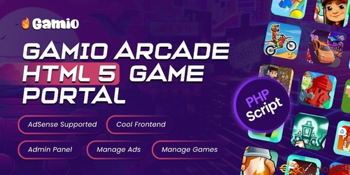 More information about "Gamio Arcade HTML 5 Game Portal PHP Script"