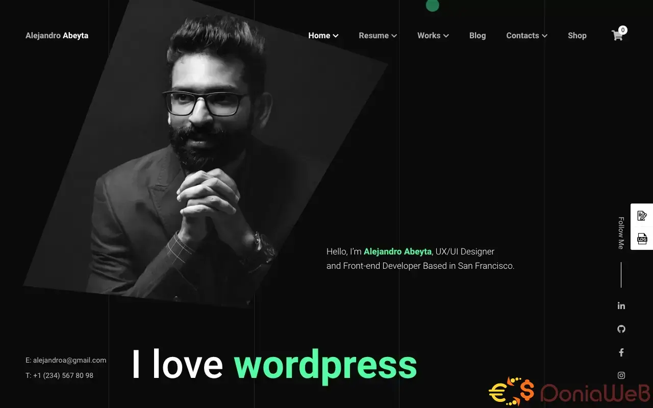 Cvio - Personal Portfolio WordPress Theme, WP Themes