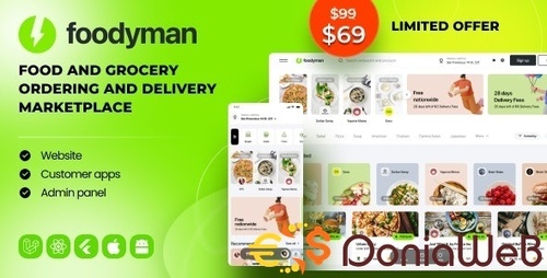 More information about "Foodyman - Multi-Restaurant Food and Grocery Ordering and Delivery Marketplace (Web & Customer Apps)"