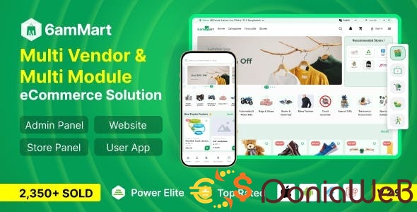 6amMart - Multivendor Food, Grocery, eCommerce, Parcel, Pharmacy delivery app with Admin & Website