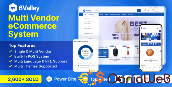 6valley Multi-Vendor E-commerce - Complete eCommerce Mobile App, Web, Seller and Admin Panel