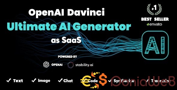 More information about "DaVinci AI - OpenAI Content, Text, Image, Voice, Chat, Code, Transcript, and Video Generator as SaaS"