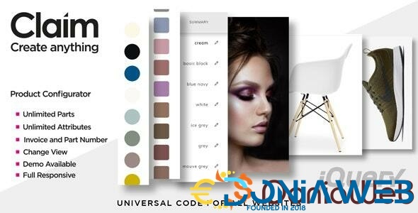 Claim - JQuery Multi-purpose Visual Product Configurator